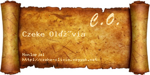 Czeke Olívia névjegykártya